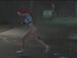 Сексуальная Клер Редфил из Resident Evil 2 гуляет голышом треся своими сиськами_Sexy Big Ass Chubby