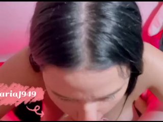 Masturbacion y corrida en boca