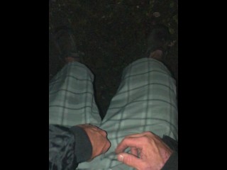 Pissing Couple Record Each Other Pissing Outside While Its Raining