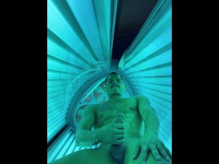 Wolf jerks in tanning booth