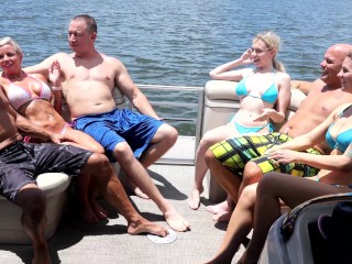 Hot Yacht Orgy Rebel Rhyder Blonde Thick Big Tits Milf in Bikini With BWC Riding Ramming big ass