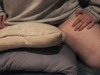 Horny Slut Grinds On Her Pillow Until She Cums