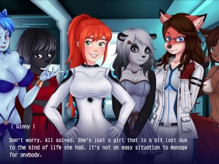 Space Paws #15 - Visual novel gameplay - easter egg harem ending