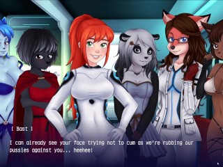 Space Paws #15 - Visual novel gameplay - easter egg harem ending