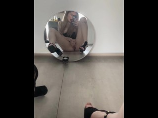 Little blonde fuck in black heels and dress outfit. Let's fuck and destroy her 18y pussy right now!