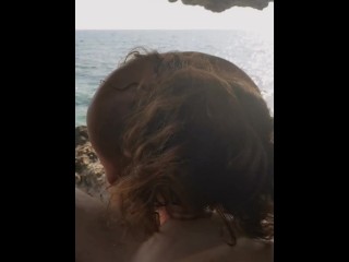 Local Milf rides my Cock in Beach Cave on summer vacation