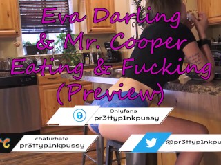 Eva Darling gets fucked by Mr. Cooper while she eats and ignores him