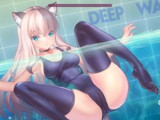 Miss Neko 2 - A cute catgirl fucked on the pool