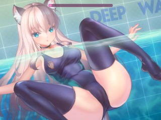 Miss Neko 2 - A cute catgirl fucked on the pool