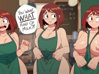 Jizz Tribute - Milk to Uraraka Ochaco from Hero Academia