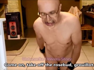 VOST engl - Cet inférieur nu et chaste lèche le rose bud.