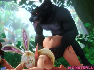 Teen Sluts Get Their Assholes Pounded By Huge Monsters - 3D Animation