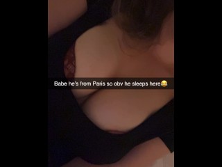 I let my roommate FUCK me INFRONT of Boyfriend! Snapchat Cuckold