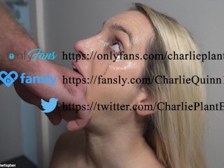 Throat BULGE Upside down DEEPTHROAT ends with Throatpie - Charlie Plant