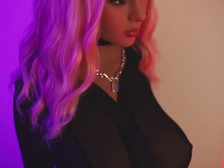 Sex Doll Monika fucked in black see through shirt - Teaser