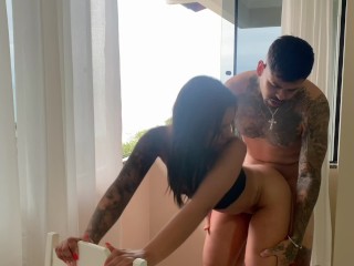 FUCKING MY NAUGHTY AT THE BEACH HOUSE WHEN ARE NOT 😈🤤