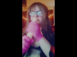 Solo BJ and Titty play with Medical Gloves (viewer request)