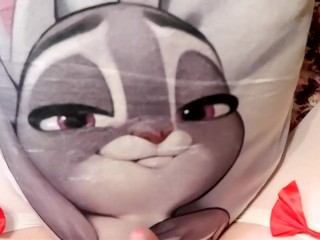 EroNekoKun - Cute Boy masturbation and cum moaning on dakimakura with horny Judy Hopps