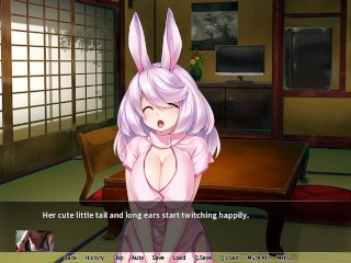 Tails Titties Hot Spring - This nurse bunny girl is moaning lovely during anal sex