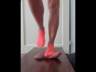 Barbie trample cock and Ball with Orange socks No.9