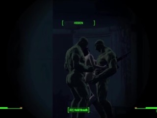 Fallout 4 Animated Sex Game AAF Sex Mods with 3D Animation Porn: Piper Double Fucked Monster Sex