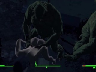 Fallout 4 Animated Sex Game AAF Sex Mods with 3D Animation Porn: Piper Double Fucked Monster Sex