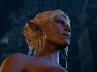 Drow Elf Facefucked by Orc Cock