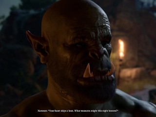 Drow Elf Facefucked by Orc Cock