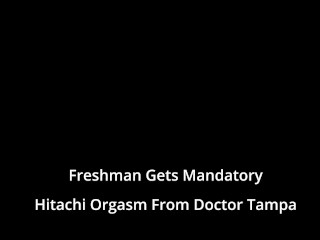 Freshman Angel Oaks Gets Hitachi Magic Wand Orgasms By Doctor Tampa During Physical 4 College