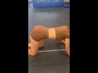 work out harder he says, or I will spank you hard