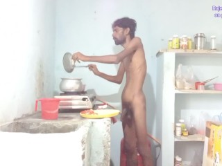 Rajeshplayboy993 cooking aalu curry, spanking, fingering in the ass hole