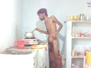 Rajeshplayboy993 cooking aalu curry, spanking, fingering in the ass hole