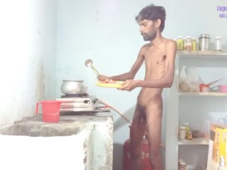 Rajeshplayboy993 cooking aalu curry, spanking, fingering in the ass hole