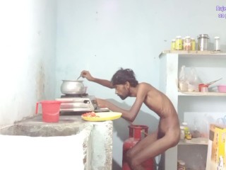 Rajeshplayboy993 cooking aalu curry, spanking, fingering in the ass hole