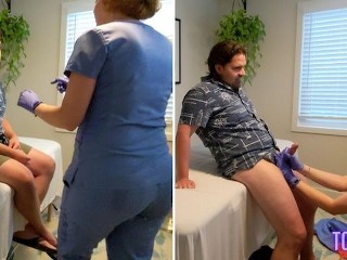 Company Nurse Gives CEO His Annual Physical And Gets Naughty