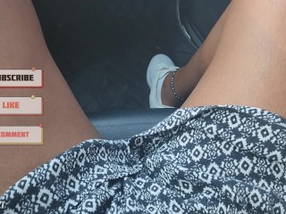 My UBER Driver Made Me CUM Touching My PUSSY while Driving- Risky Public Sex