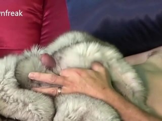 Downfreak Humping His Fox Fur Blanket Until Cum