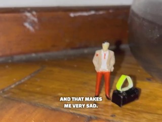 The evil giantess Goddess Pierina and her foot slave