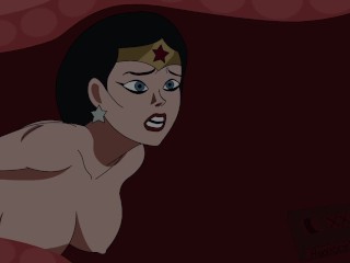 DC Giganta femdom masturbation with Wonder Woman