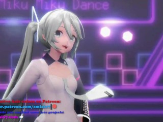 Hatsune Miku Hentai Cynical Night Plan Undress Dance Small Tits MMD 3D Purple Hair Color Edit Smixix