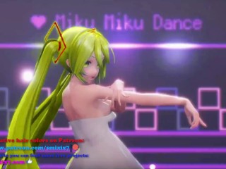 Hatsune Miku Hentai Cynical Night Plan Undress Dance Small Tits MMD 3D Purple Hair Color Edit Smixix