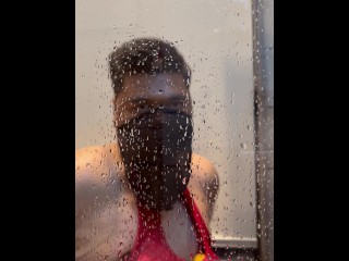 Watch me Taking Shower in Pink Indian Saree