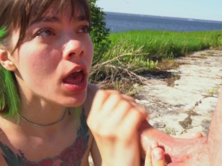 SUMMER BEAUTIFUL BLOWJOB ON AN ISLAND IN THE SEA by MAD MAURA _ NIGONIKA 1WINPORN 2023