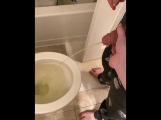 Long 30 Second Piss Aiming His Dick For Him Real Amateur Real Couple