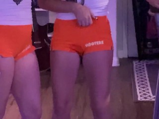 Teen Hooters Girls Piss on the Floor - Pee Desperation - We Make Custom Videos! See Our Profile