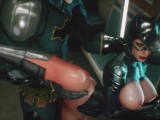 3D Movie:Batman fucks Catgirl with his big dick on the subway,part 01