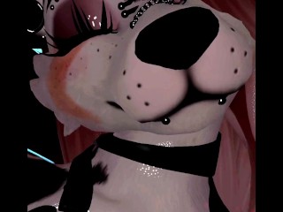 Sexy furry girl strip tease in the shower and dancing (VR Vtuber)