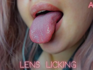 ASMR LENS LICKING👅 & FOGGING, SLURPS | Close Up & Far ( Mouth Sounds ) | ЛИКИНГ ЛИНЗЫ