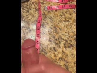 Jerking off my 12 inch cock with tape measure for proof dm me for collaborations in Texas ;)