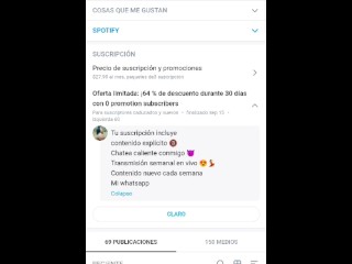 Ven a disfrutar de mi página privada, contenido explícito, dime tu fetiche y lo hacemos juntos